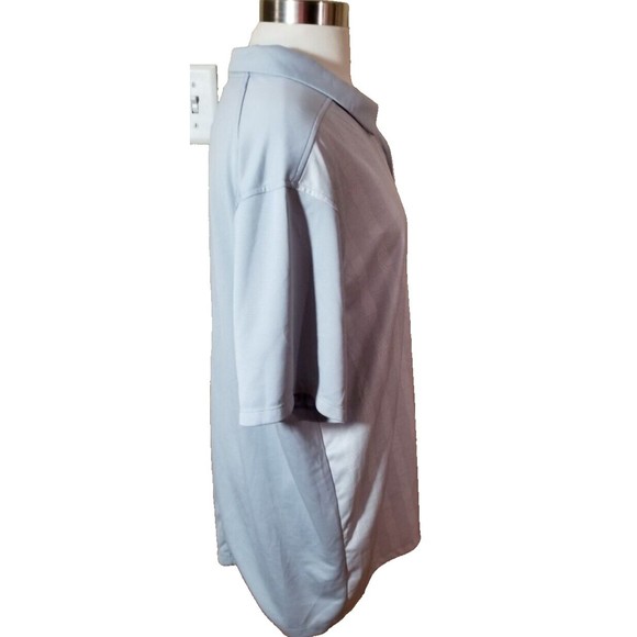 Nike Dri-Fit Two Tone Gray Polo Short Sleeve Shirt Men's Size XL Collar Buttons - Picture 2 of 6